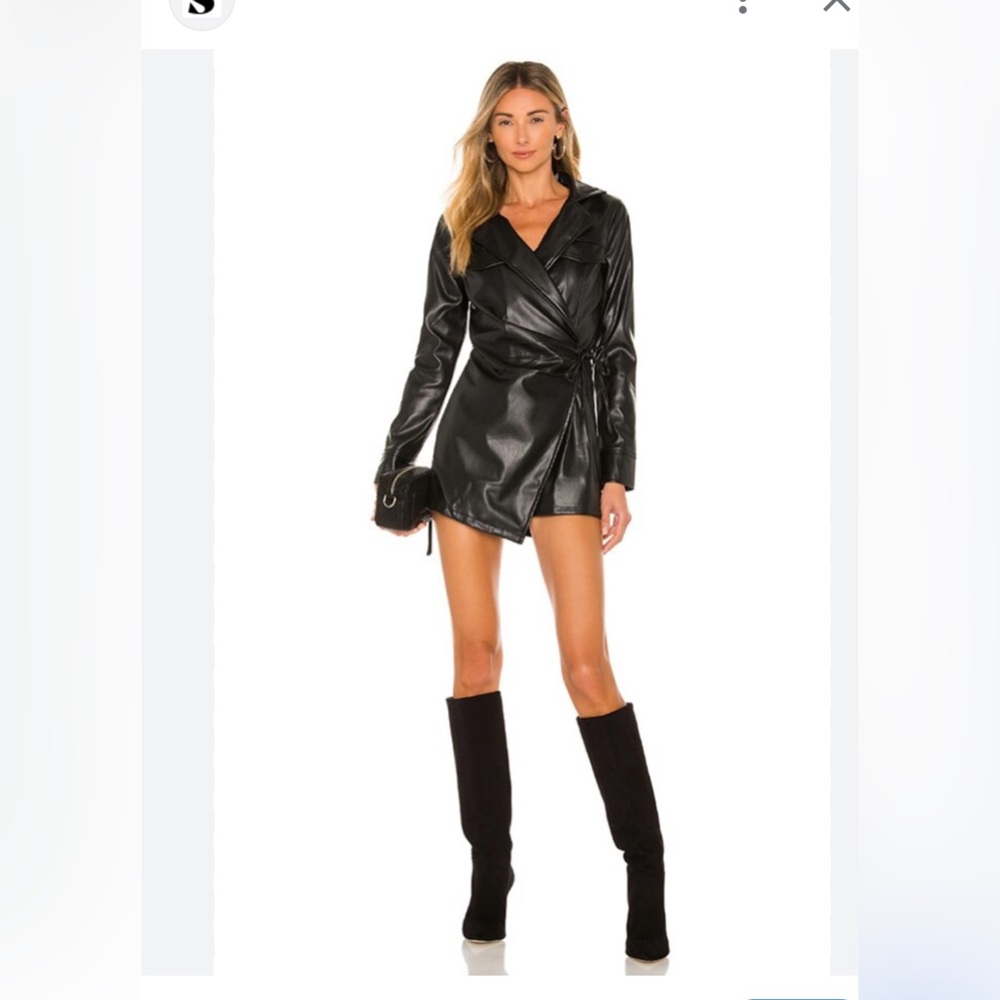 Faux leather romper